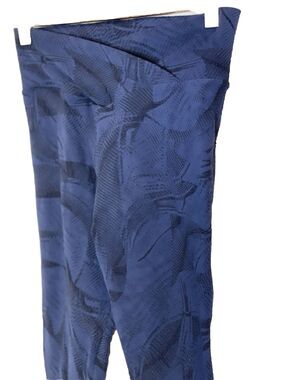 Booty By Brabants Leggings L Womens Blue Stretch Mid Rise Ankle